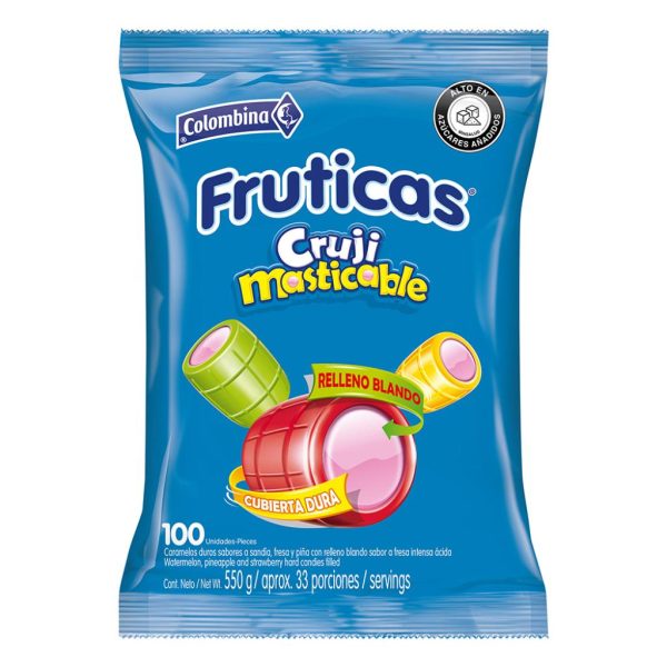 Dulces Cruji Masticables Fruticas Colombina 100 unds