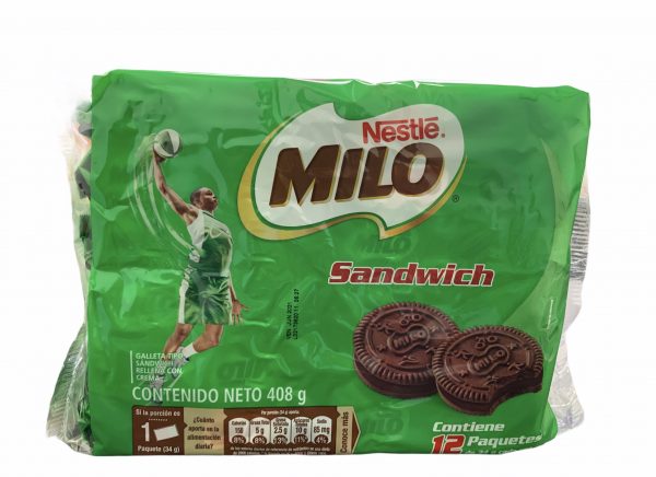 Galleta Milo Sandwich Nestle 12 Paq 408g