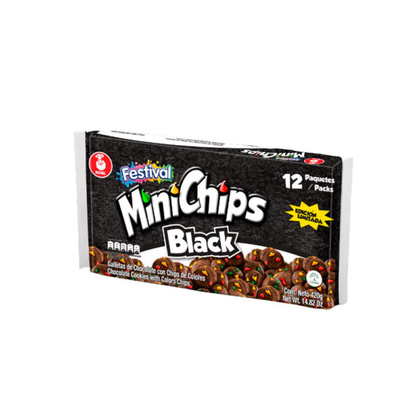 Galletas Chocolate Con Chips De Colores Festival Minichips black 420g