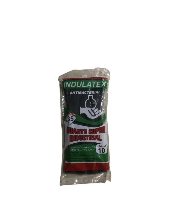Guante Super Industrial Indulatex Antibacterial Talla 10