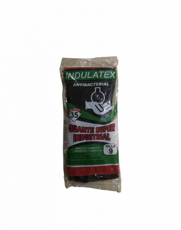 Guante Super Industrial Indulatex Antibacterial Talla 9