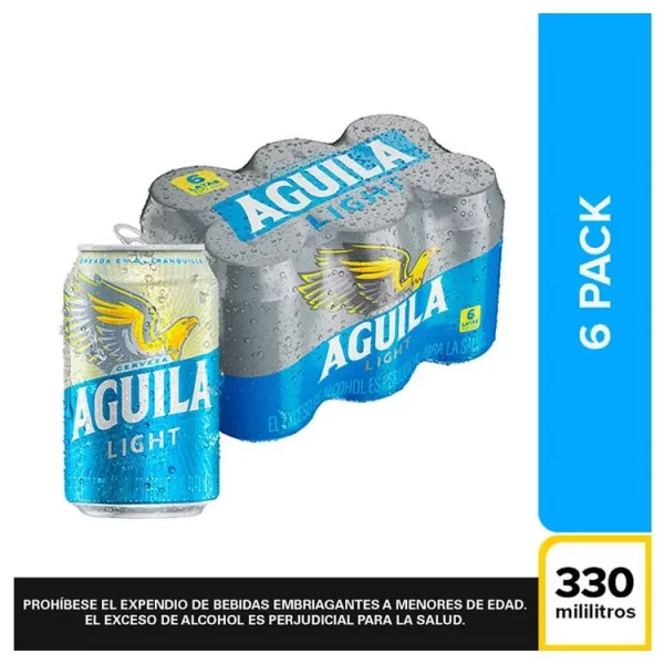 Cerveza Aguila Light Lata 6 und x 330ml
