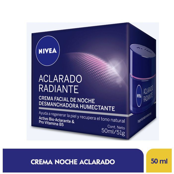 Crema facial noche Nivea aclaradora hidratante 50ml