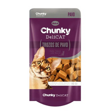 Alimento Para Gato Trozos de Pavo Chunky 80g