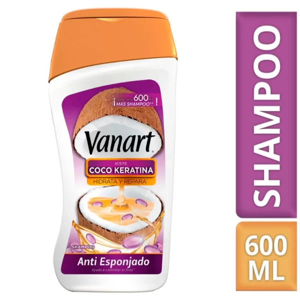 Shampoo Vanart Coco Keratina Anti Esponjado 600ml