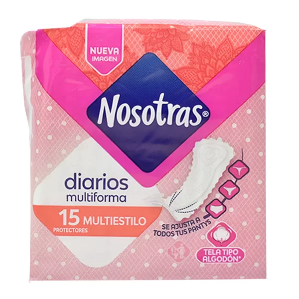 Protectores Nosotras Diarios Multiforma 15 unds