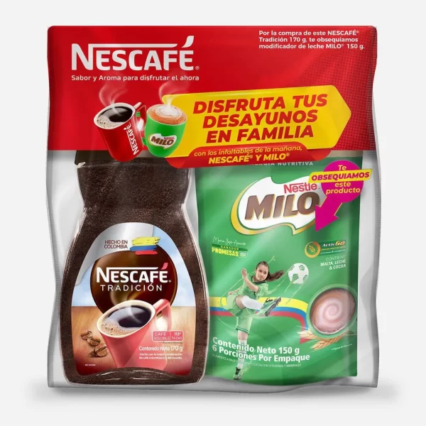 Nescafe Tradicional 170g Gratis Milo Nestle 150g