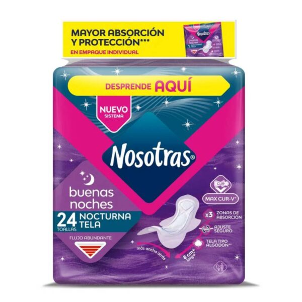 Toallas Higiénicas Nosotras Buenas Noches 24 und