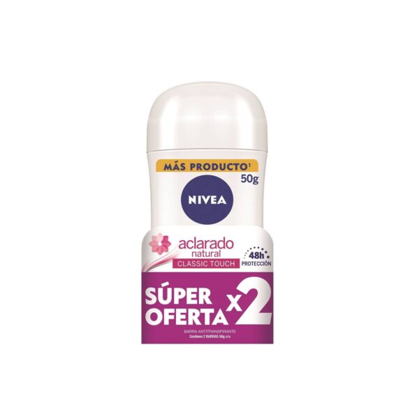Desodorante en Barra Aclarado Nat Nivea 2x50g