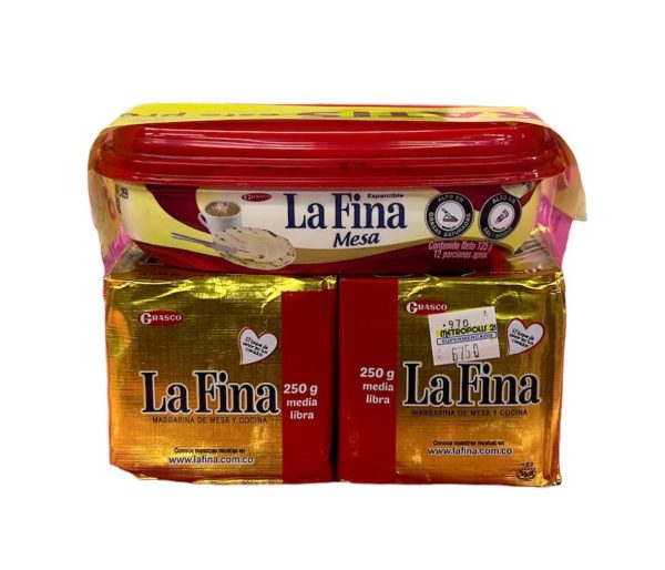 Margarina La Fina 2 x 250gr Gratis La Fina Mesa 125gr