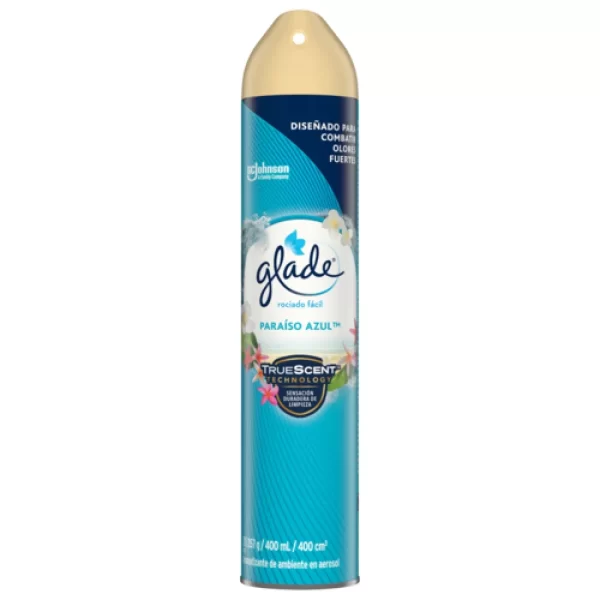 Ambientador Glade aerosol Paraíso Azul 400cc