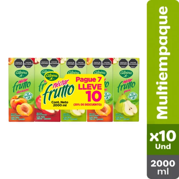 Jugo Nectar Frutto Alpina Pague 7 Lleve 10 200ml c/u