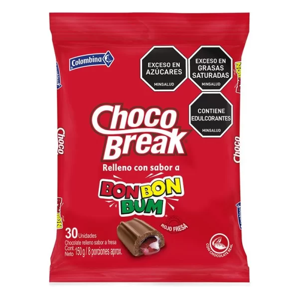 Chocolate ChocoBreak Relleno Bonbonbum 30 unds