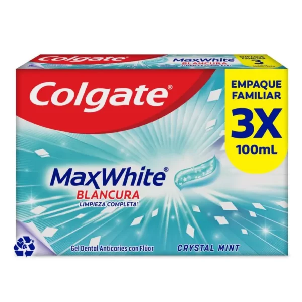 Crema Dental Colgate Max White Complete Clean 3x100ml