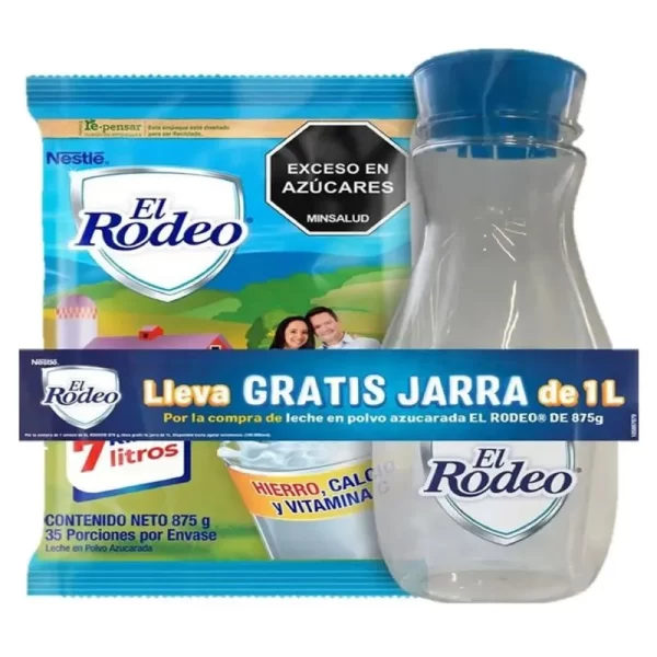Leche en Polvo El Rodeo 875gr Gratis Jarra