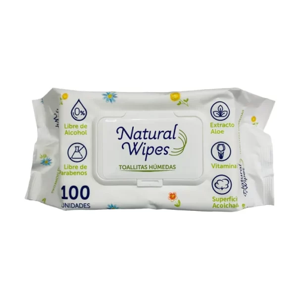 Pañitos Húmedos Natural Wipes 100 Und