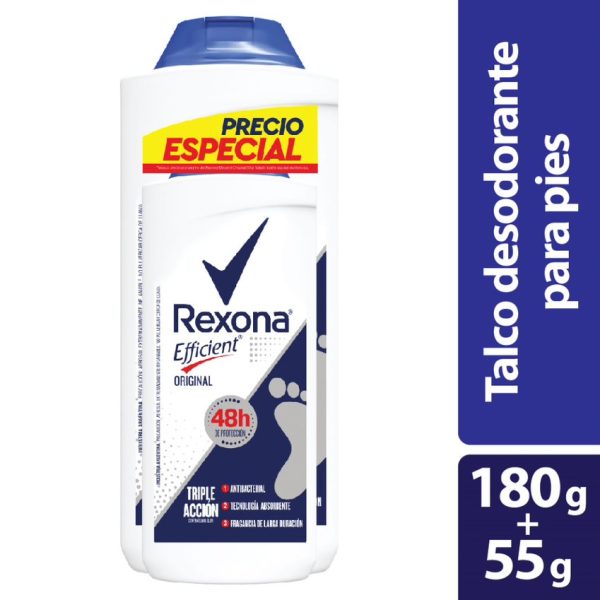 Rexona Efficient Original Talco 180 Gr+55 Gr P/especial