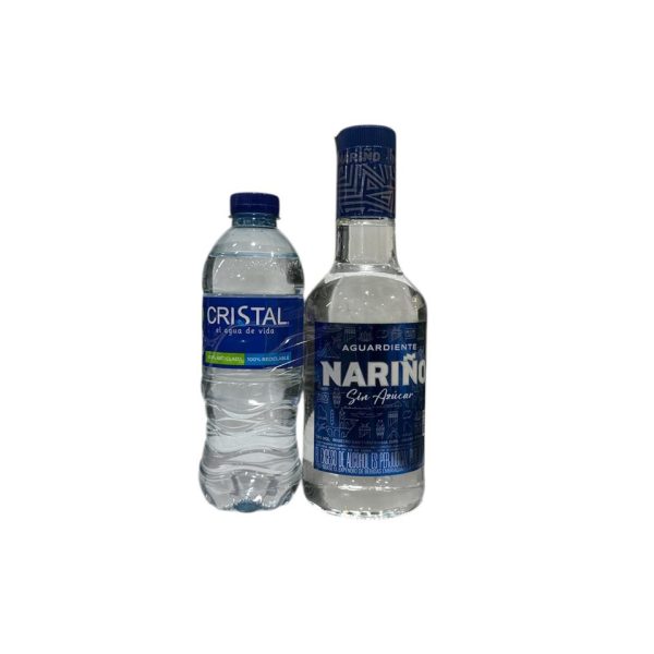 Aguardiente Nariño 375ml Gratis Botella de Agua 300ml