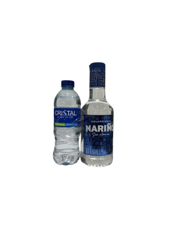 Aguardiente Nariño 375ml Gratis Botella de Agua 300ml