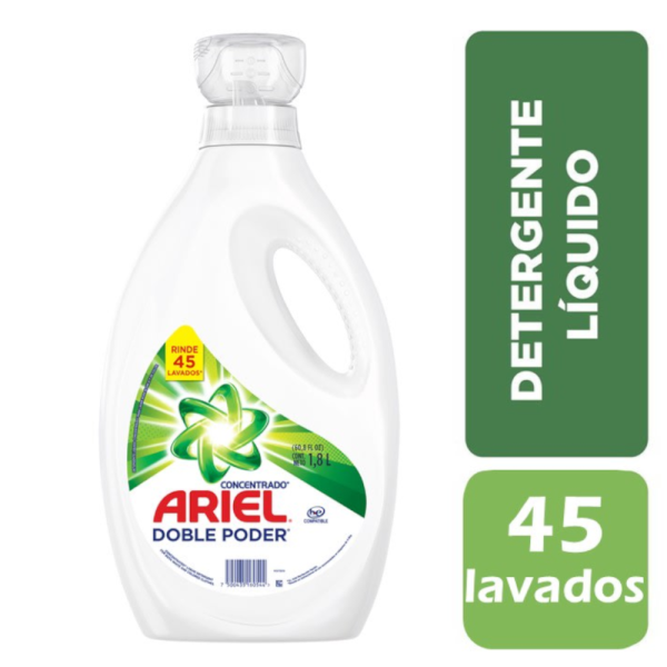 Detergente Líquido Ariel Doble Poder 1800ml
