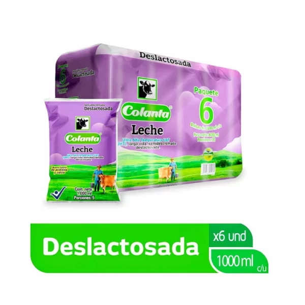 Leche Colanta Deslactosada 6x1.000ml
