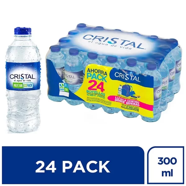 Agua Cristal Sin Gas 24 unds x 300ml c/u