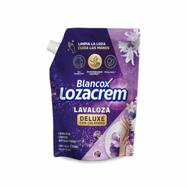 Lavaplatos Liquido Blancox Lozacrem Deluxe Con Colágeno Doypack 720ml