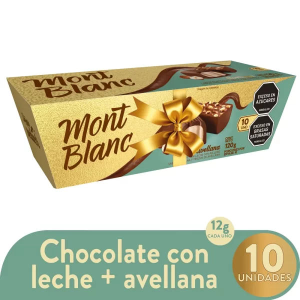 Chocolate Mont Blanc Avellana 120gr
