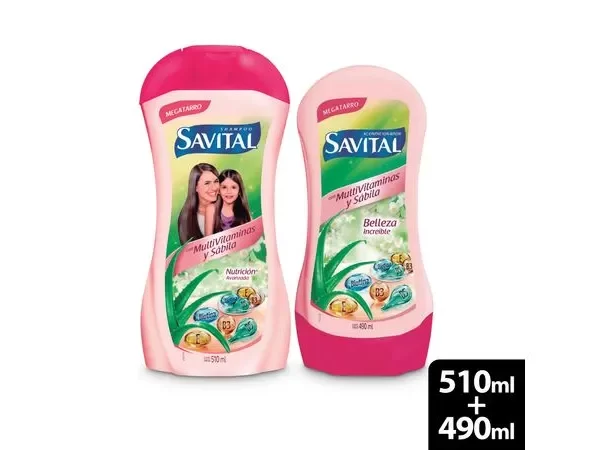 Shampoo Savital Multivitaminas 510ml + Acondicionador 490ml