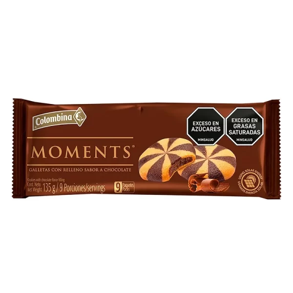 Galleta relleno de chocolate Moments 135g