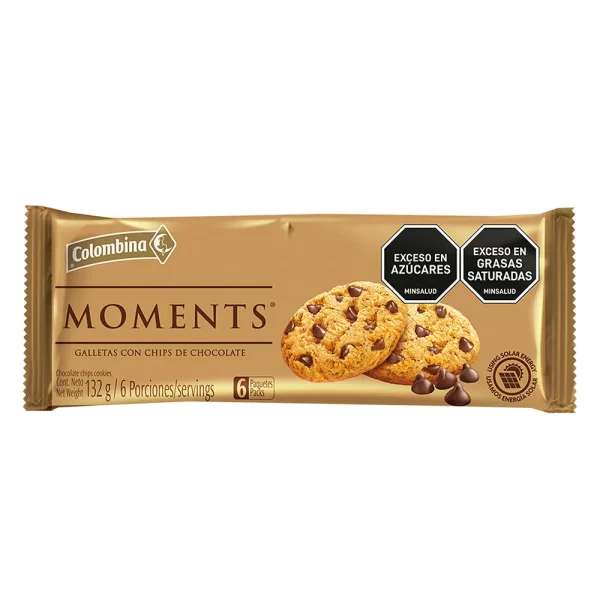 Galleta con Chips de Chocolate Moments 132g