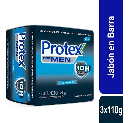 Jabon Protex Men Active Sports 3x1 3 Unds