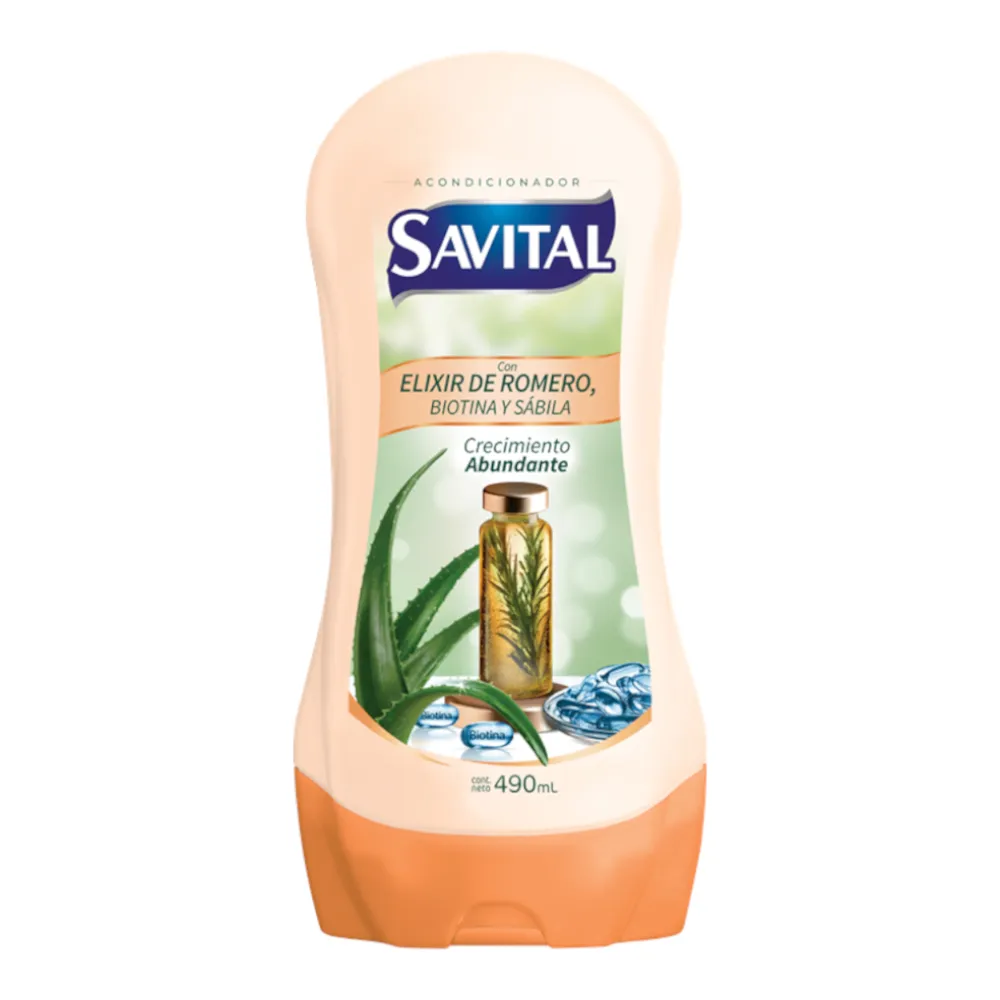 Acondicionador Savital con Elixir de Romero 490ml