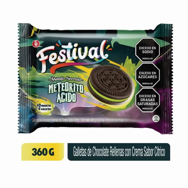 Galletas Festival Mundo secreto Meteorito Acido 360gr