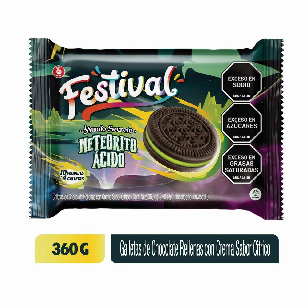 Galletas Festival Mundo secreto Meteorito Acido 360gr