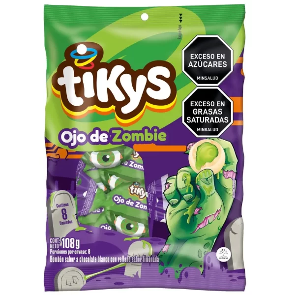 Bombones de chocolate Tikys Ojo de Zombie 108 gr