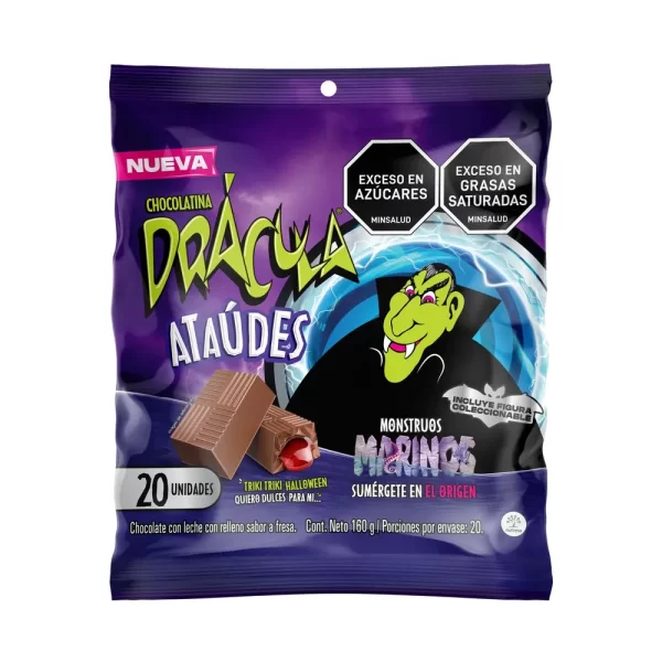 Chocolatina Dracula Ataudes 20 unds