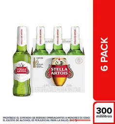 Cerveza Stella Artois 6x300ml