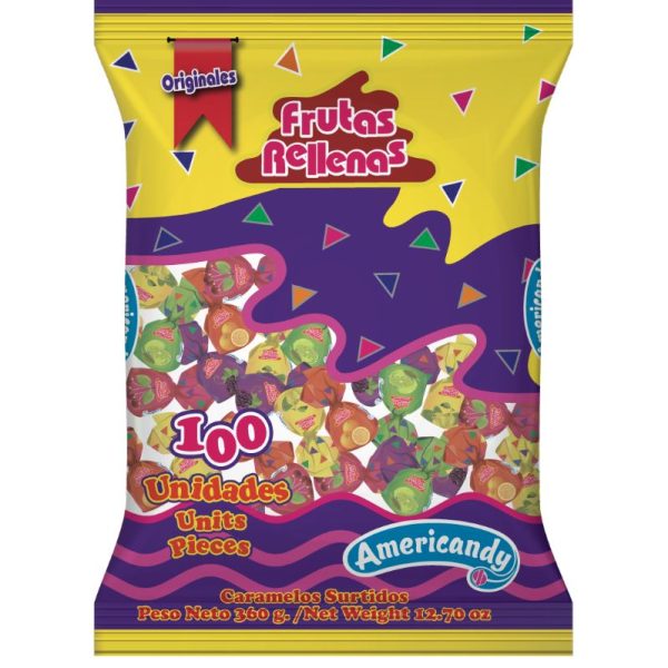 Caramelo Frutas Rellenas Americandy 100 unds