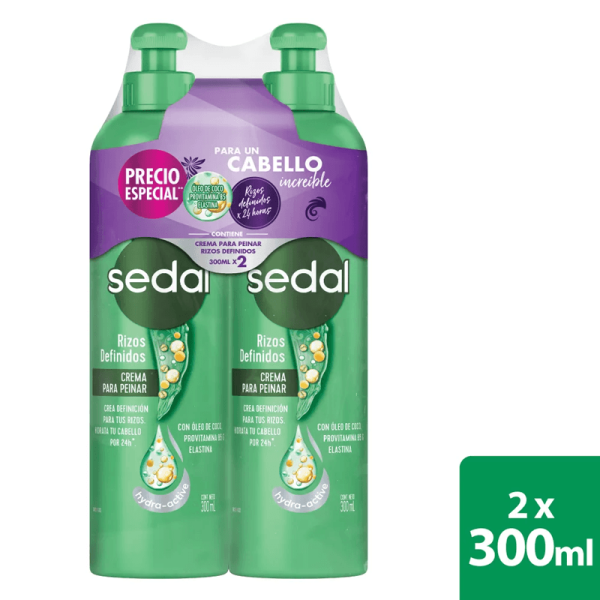 Crema de Peinar Sedal Rizos 2x300ml