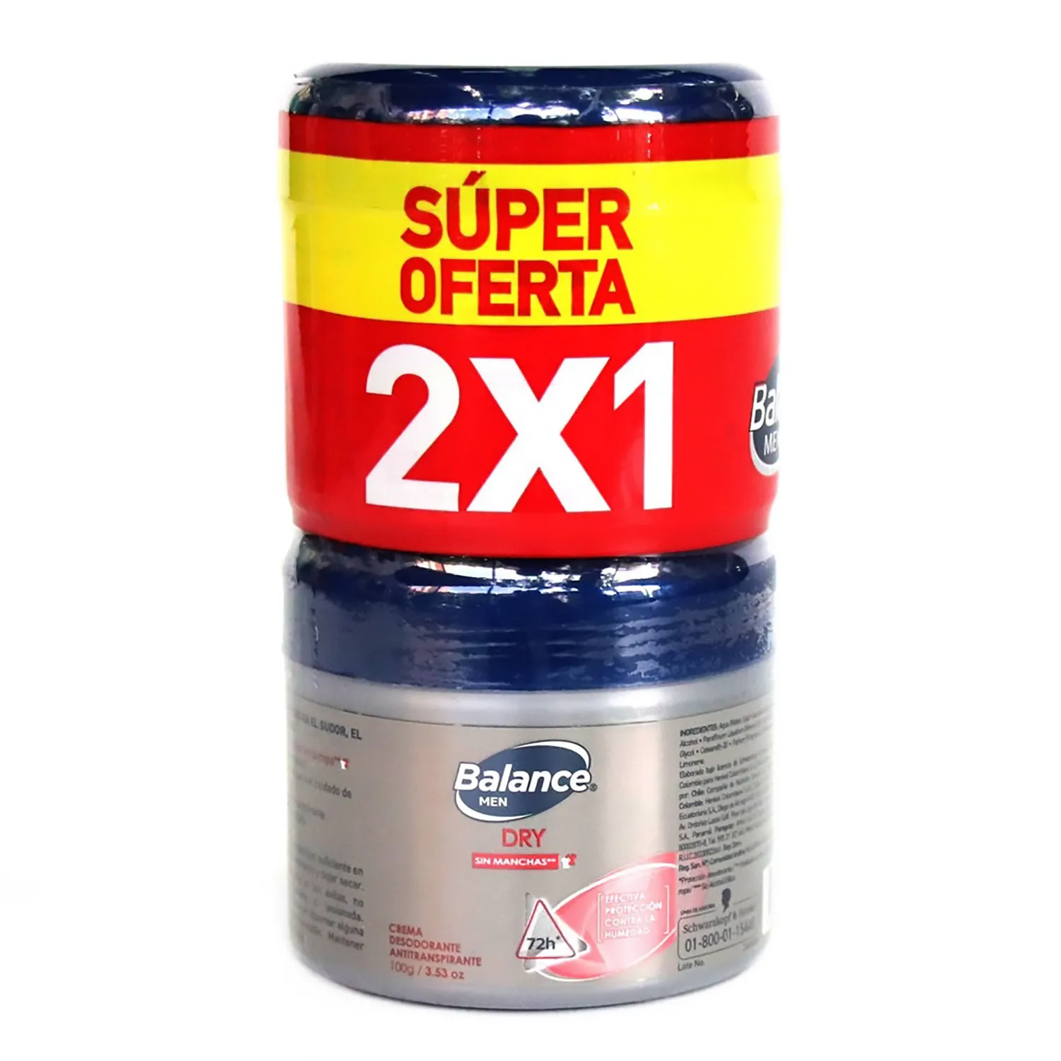 Desodorante Balance Men Dry Crema 2X100gr